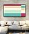 Quadro Horizontal Abstrato Geométrico Listras Rosa Turquesa Canvas Moldura - Imagem 2