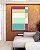 Quadro Vertical Abstrato Geométrico Listras Rosa Turquesa Canvas Moldura - Imagem 5