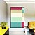 Quadro Vertical Abstrato Geométrico Listras Rosa Turquesa Canvas Moldura - Imagem 4
