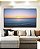 Quadro Horizontal Mar Azul Calmo Pôr do Sol no Céu e Pássaros Canvas Moldura - Imagem 3