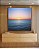 Quadro Quadrado Mar Azul Calmo Pôr do Sol no Céu e Pássaros Canvas Moldura - Imagem 3