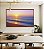 Quadro Horizontal Praia Mar Azul e Céu Rosa ao Pôr do Sol Canvas Moldura - Imagem 3