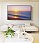 Quadro Horizontal Praia Mar Azul e Céu Rosa ao Pôr do Sol Canvas Moldura - Imagem 5