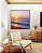 Quadro Quadrado Praia Mar Azul e Céu Rosa ao Pôr do Sol Canvas Moldura - Imagem 4