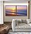 Duo de Quadros Quadrados Praia Mar Azul e Céu Rosa ao Pôr do Sol Canvas Moldura - Imagem 5
