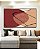 Quadro Horizontal Abstrato Minimalista Rosa Vermelho Telha Canvas Moldura - Imagem 5