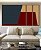 Trio de Quadros Estilizados Abstrato Geométrico Minimalista Azul Vermelho Canvas Moldura - Imagem 5