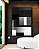 Quadro Vertical Abstrato Preto e Branco Geometrico Degrade Canvas Moldura - Imagem 3