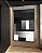 Quadro Vertical Abstrato Preto e Branco Geometrico Degrade Canvas Moldura - Imagem 1