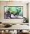 Quadro Horizontal Abstrato Verde Turquesa Dourado Cinza Arte Fluida Pouring Canvas Moldura - Imagem 1