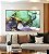 Quadro Horizontal Abstrato Verde Turquesa Dourado Cinza Arte Fluida Pouring Canvas Moldura - Imagem 5