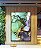 Quadro Vertical Abstrato Verde Turquesa Dourado Cinza Arte Fluida Pouring Canvas Moldura - Imagem 4