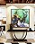 Quadro Quadrado Abstrato Verde Turquesa Dourado Cinza Arte Fluida Pouring Canvas Moldura - Imagem 2