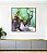 Quadro Quadrado Abstrato Verde Turquesa Dourado Cinza Arte Fluida Pouring Canvas Moldura - Imagem 5