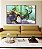 Duo de Quadros Abstrato Verde Turquesa Dourado Cinza Arte Fluida Pouring Canvas Moldura - Imagem 3