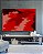 Quadro Horizontal Abstrato Tons de Vermelho Efeito Pintura Canvas Moldura - Imagem 5