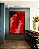 Quadro Vertical Abstrato Tons de Vermelho Efeito Pintura Canvas Moldura - Imagem 3