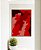 Quadro Vertical Abstrato Tons de Vermelho Efeito Pintura Canvas Moldura - Imagem 4
