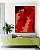 Quadro Vertical Abstrato Tons de Vermelho Efeito Pintura Canvas Moldura - Imagem 5