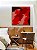 Quadro Quadrado Abstrato Tons de Vermelho Efeito Pintura Canvas Moldura - Imagem 4