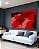 Duo de Quadros Abstrato Tons de Vermelho Efeito Pintura Canvas Moldura - Imagem 3