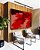 Duo de Quadros Abstrato Tons de Vermelho Efeito Pintura Canvas Moldura - Imagem 5