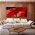 Duo de Quadros Quadrados Abstrato Tons de Vermelho Efeito Pintura Canvas Moldura - Imagem 2