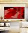 Trio de Quadros Estilizados Abstrato Tons de Vermelho Efeito Pintura Canvas Moldura - Imagem 4