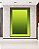 Quadro Vertical Abstrato Degradê Margem Tons de Verde Canvas Moldura - Imagem 1