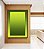 Quadro Vertical Abstrato Degradê Margem Tons de Verde Canvas Moldura - Imagem 2