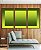 Trio de Quadros Abstrato Degradê Margem Tons de Verde Canvas Moldura - Imagem 1