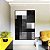 Quadro Vertical Abstrato Geométrico Degradê Preto e Branco Canvas Moldura - Imagem 5