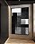 Quadro Vertical Abstrato Geométrico Degradê Preto e Branco Canvas Moldura - Imagem 2