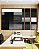 Trio de Quadros Estilizados Abstrato Geométrico Degradê Preto e Branco Canvas Moldura - Imagem 3