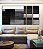 Trio de Quadros Estilizados Abstrato Geométrico Degradê Preto e Branco Canvas Moldura - Imagem 4