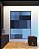 Quadro Vertical Abstrato Geométrico Degradê Tons de Azul Canvas Moldura - Imagem 4
