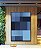 Quadro Vertical Abstrato Geométrico Degradê Tons de Azul Canvas Moldura - Imagem 2