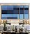 Trio de Quadros Estilizados Abstrato Geométrico Degradê Tons de Azul Canvas Moldura - Imagem 1