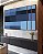 Trio de Quadros Estilizados Abstrato Geométrico Degradê Tons de Azul Canvas Moldura - Imagem 2