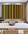 Quadro Horizontal Abstrato Degradê Listras Geométrico Amarelo Dourado Marrom Canvas Moldura - Imagem 1