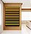 Quadro Vertical Abstrato Degradê Listras Geométrico Amarelo Dourado Marrom Canvas Moldura - Imagem 3