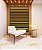 Quadro Vertical Abstrato Degradê Listras Geométrico Amarelo Dourado Marrom Canvas Moldura - Imagem 2