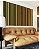 Duo de Quadros Abstrato Degradê Listras Geométrico Amarelo Dourado Marrom Canvas Moldura - Imagem 1