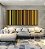 Duo de Quadros Quadrados Abstrato Degradê Listras Geométrico Amarelo Dourado Marrom Canvas Moldura - Imagem 5