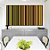 Trio de Quadros Estilizados Abstrato Degradê Listras Geométrico Amarelo Dourado Marrom Canvas Moldura - Imagem 4