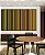 Trio de Quadros Estilizados Abstrato Degradê Listras Geométrico Amarelo Dourado Marrom Canvas Moldura - Imagem 3