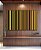 Trio de Quadros Estilizados Abstrato Degradê Listras Geométrico Amarelo Dourado Marrom Canvas Moldura - Imagem 1