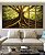 Trio de Quadros Estilizados Árvore Folhas Verdes Paisagem Natureza Canvas Moldura - Imagem 4