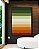 Quadro Vertical Abstrato Degradê Geométrico Marrom Terra Verde Oliva Canvas Moldura - Imagem 3
