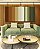 Trio de Quadros Estilizados Abstrato Degradê Geométrico Marrom Terra Verde Oliva Canvas Moldura - Imagem 3